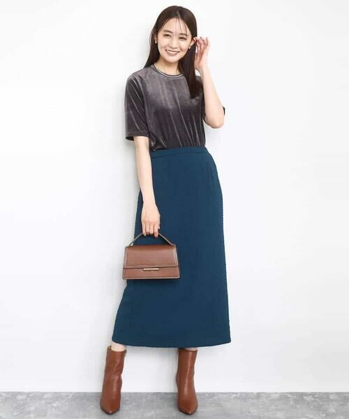 MK MICHEL KLEIN / エムケーミッシェルクラン カットソー | シアーベロアTシャツ/洗える | 詳細19