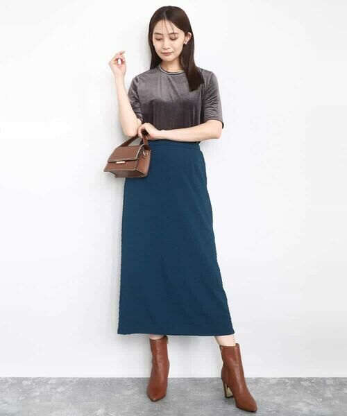 MK MICHEL KLEIN / エムケーミッシェルクラン カットソー | シアーベロアTシャツ/洗える | 詳細20