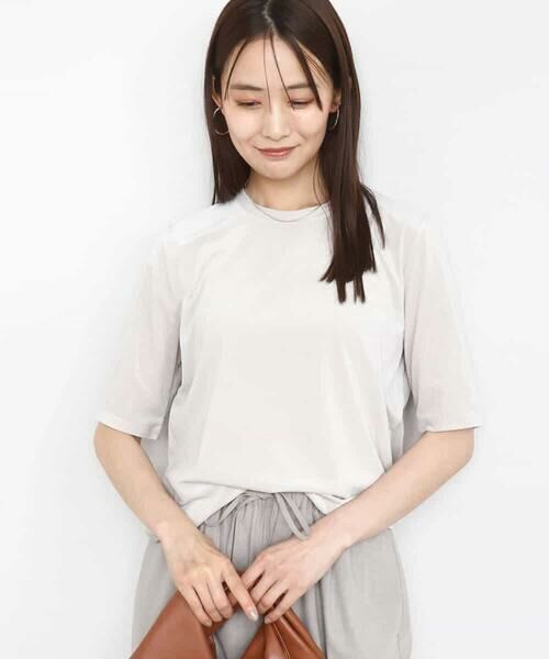 MK MICHEL KLEIN / エムケーミッシェルクラン カットソー | シアーベロアTシャツ/洗える | 詳細24