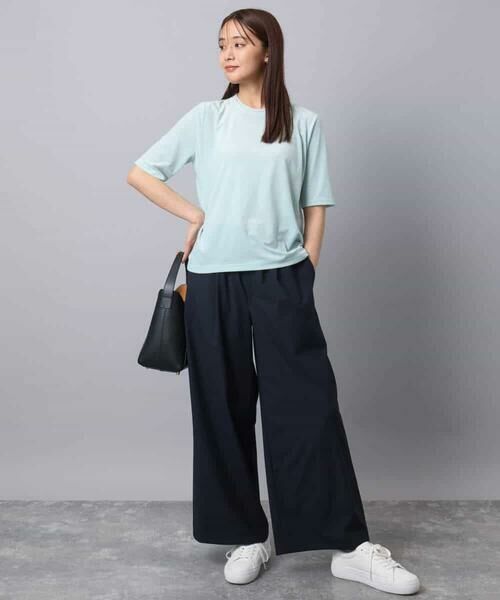 MK MICHEL KLEIN / エムケーミッシェルクラン カットソー | シアーベロアTシャツ/洗える | 詳細6