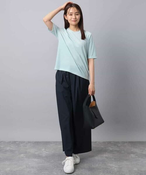 MK MICHEL KLEIN / エムケーミッシェルクラン カットソー | シアーベロアTシャツ/洗える | 詳細7