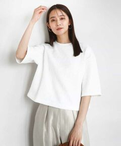 MK MICHEL KLEIN / エムケーミッシェルクラン カットソー | フクレジャガード五分袖プルオーバー/洗える