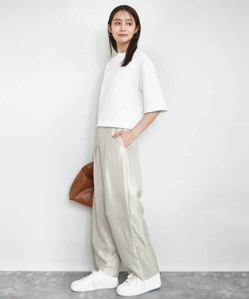 MK MICHEL KLEIN / エムケーミッシェルクラン カットソー | フクレジャガード五分袖プルオーバー/洗える | 詳細4