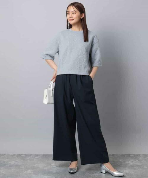 MK MICHEL KLEIN / エムケーミッシェルクラン カットソー | フクレジャガード五分袖プルオーバー/洗える | 詳細6