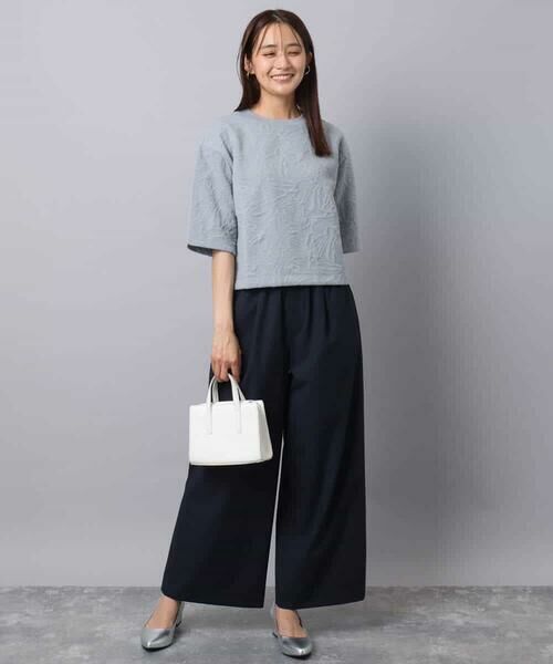 MK MICHEL KLEIN / エムケーミッシェルクラン カットソー | フクレジャガード五分袖プルオーバー/洗える | 詳細7