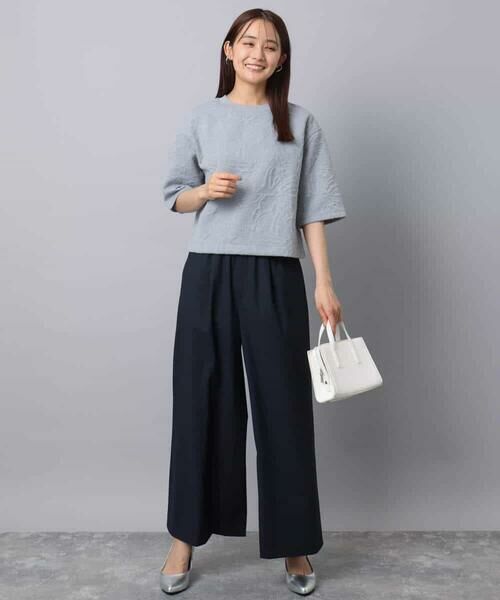 MK MICHEL KLEIN / エムケーミッシェルクラン カットソー | フクレジャガード五分袖プルオーバー/洗える | 詳細8