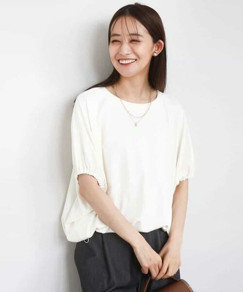 MK MICHEL KLEIN / エムケーミッシェルクラン カットソー | ドロストデザインドルマンスリーブカットソー/UVカット/接触冷感/洗える | 詳細16