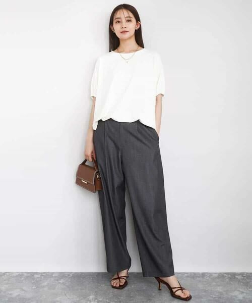 MK MICHEL KLEIN / エムケーミッシェルクラン カットソー | ドロストデザインドルマンスリーブカットソー/UVカット/接触冷感/洗える | 詳細17