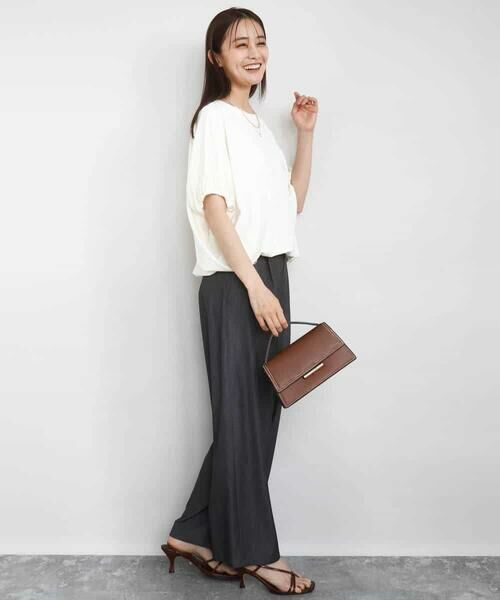 MK MICHEL KLEIN / エムケーミッシェルクラン カットソー | ドロストデザインドルマンスリーブカットソー/UVカット/接触冷感/洗える | 詳細19