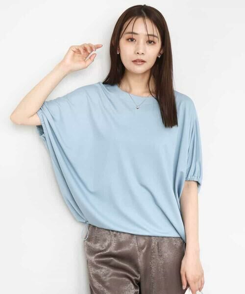 MK MICHEL KLEIN / エムケーミッシェルクラン カットソー | ドロストデザインドルマンスリーブカットソー/UVカット/接触冷感/洗える | 詳細20