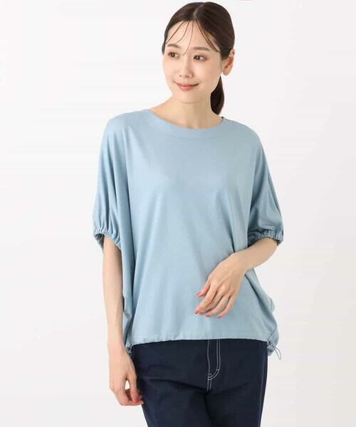 MK MICHEL KLEIN / エムケーミッシェルクラン カットソー | ドロストデザインドルマンスリーブカットソー/UVカット/接触冷感/洗える | 詳細3