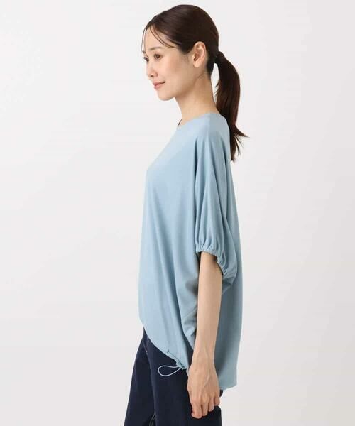 MK MICHEL KLEIN / エムケーミッシェルクラン カットソー | ドロストデザインドルマンスリーブカットソー/UVカット/接触冷感/洗える | 詳細4