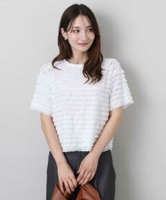 MK MICHEL KLEIN / エムケーミッシェルクラン カットソー | ミニフリルディティールカットソー/洗える