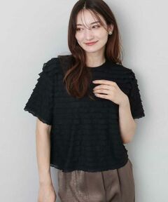 MK MICHEL KLEIN / エムケーミッシェルクラン カットソー | ミニフリルディティールカットソー/洗える