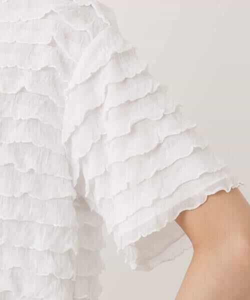 MK MICHEL KLEIN / エムケーミッシェルクラン カットソー | ミニフリルディティールカットソー/洗える | 詳細19