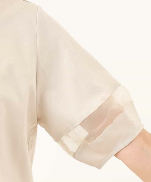 MK MICHEL KLEIN / エムケーミッシェルクラン カットソー | シアー切替えランタンスリーブカットソー/接触冷感/洗える | 詳細28