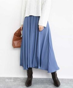 MK MICHEL KLEIN / エムケーミッシェルクラン その他パンツ | 起毛サテンガウチョパンツ/洗える