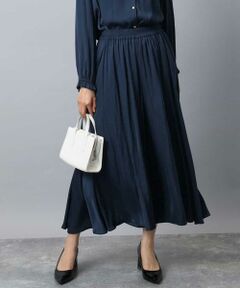 MK MICHEL KLEIN / エムケーミッシェルクラン その他パンツ | 起毛サテンガウチョパンツ/洗える