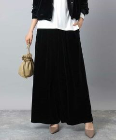 MK MICHEL KLEIN / エムケーミッシェルクラン その他パンツ | スノーベロア ワイドパンツ/洗える