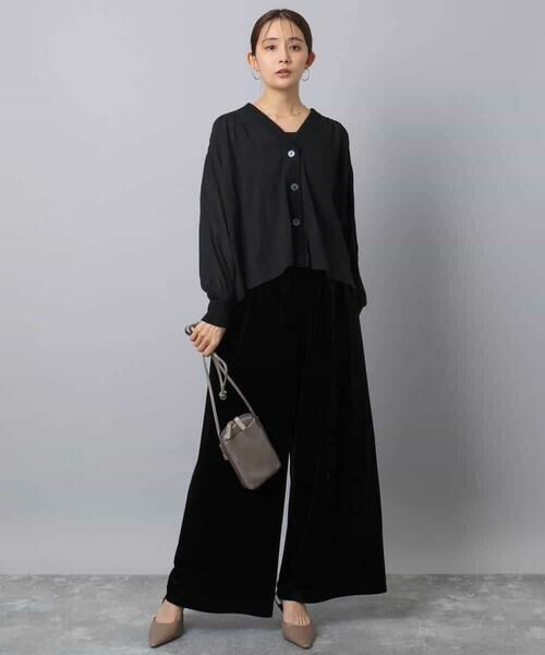 MK MICHEL KLEIN / エムケーミッシェルクラン その他パンツ | スノーベロア ワイドパンツ/洗える | 詳細15