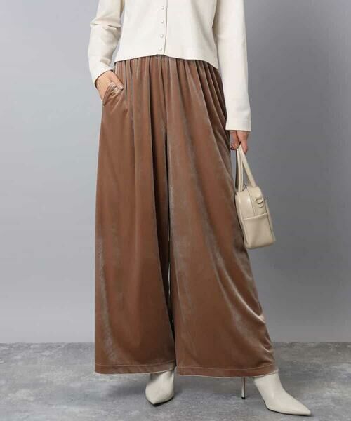 MK MICHEL KLEIN / エムケーミッシェルクラン その他パンツ | スノーベロア ワイドパンツ/洗える | 詳細17