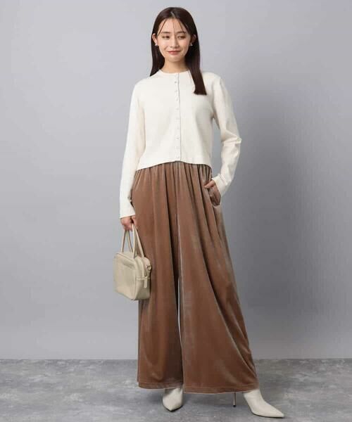 MK MICHEL KLEIN / エムケーミッシェルクラン その他パンツ | スノーベロア ワイドパンツ/洗える | 詳細18