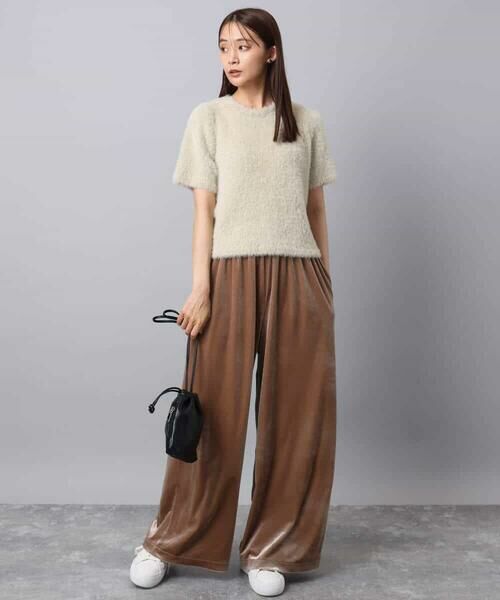 MK MICHEL KLEIN / エムケーミッシェルクラン その他パンツ | スノーベロア ワイドパンツ/洗える | 詳細22