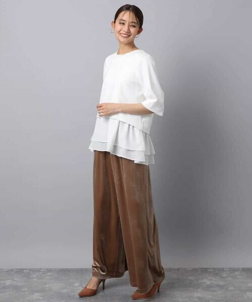 MK MICHEL KLEIN / エムケーミッシェルクラン その他パンツ | スノーベロア ワイドパンツ/洗える | 詳細29