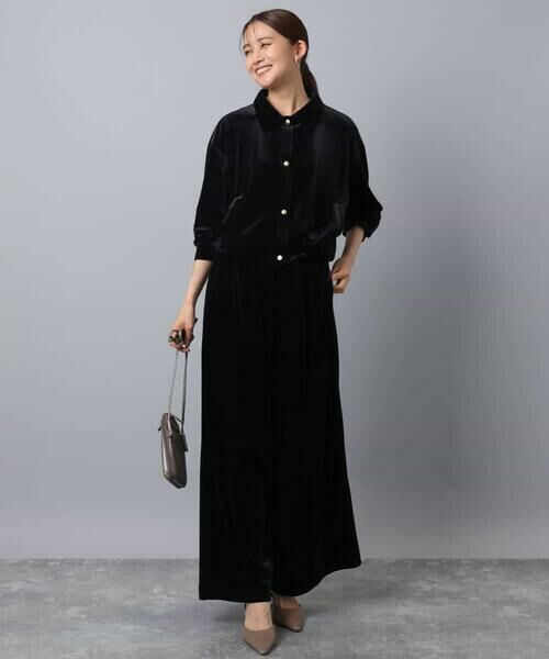 MK MICHEL KLEIN / エムケーミッシェルクラン その他パンツ | スノーベロア ワイドパンツ/洗える | 詳細6