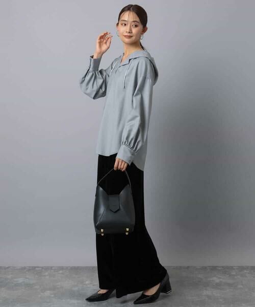 MK MICHEL KLEIN / エムケーミッシェルクラン その他パンツ | スノーベロア ワイドパンツ/洗える | 詳細9