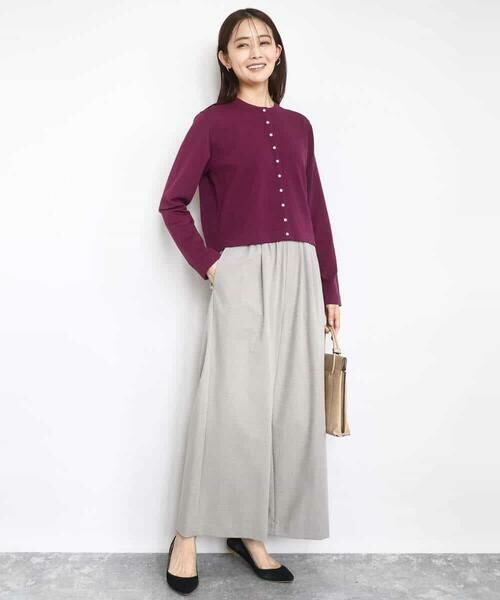 MK MICHEL KLEIN / エムケーミッシェルクラン その他パンツ | ストレートワイドパンツ(ストライプ・無地)/洗える | 詳細14