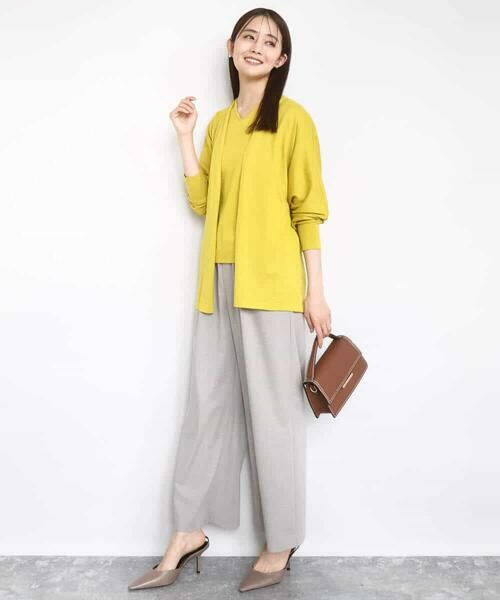 MK MICHEL KLEIN / エムケーミッシェルクラン その他パンツ | ストレートワイドパンツ(ストライプ・無地)/洗える | 詳細16