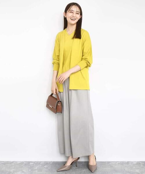 MK MICHEL KLEIN / エムケーミッシェルクラン その他パンツ | ストレートワイドパンツ(ストライプ・無地)/洗える | 詳細17