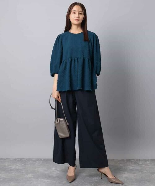 MK MICHEL KLEIN / エムケーミッシェルクラン その他パンツ | ストレートワイドパンツ(ストライプ・無地)/洗える | 詳細21