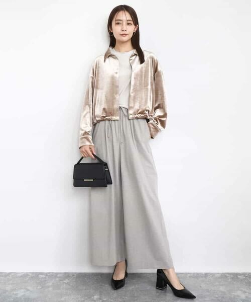 MK MICHEL KLEIN / エムケーミッシェルクラン その他パンツ | ストレートワイドパンツ(ストライプ・無地)/洗える | 詳細6