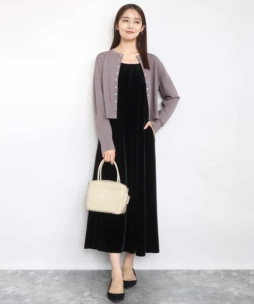 MK MICHEL KLEIN / エムケーミッシェルクラン カーディガン・ボレロ | ドット釦コンパクトニットカーディガン/洗える | 詳細10