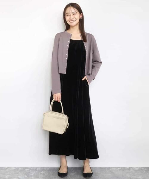 MK MICHEL KLEIN / エムケーミッシェルクラン カーディガン・ボレロ | ドット釦コンパクトニットカーディガン/洗える | 詳細11