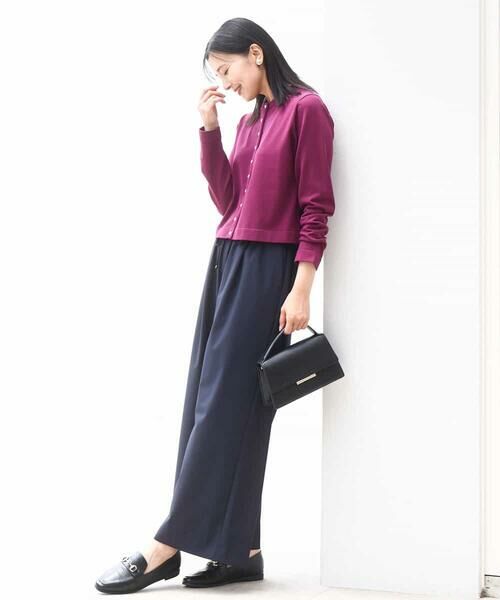 MK MICHEL KLEIN / エムケーミッシェルクラン カーディガン・ボレロ | ドット釦コンパクトニットカーディガン/洗える | 詳細17