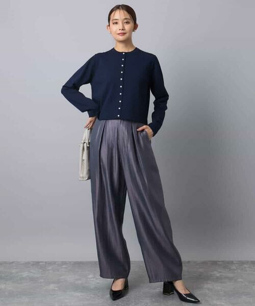 MK MICHEL KLEIN / エムケーミッシェルクラン カーディガン・ボレロ | ドット釦コンパクトニットカーディガン/洗える | 詳細2