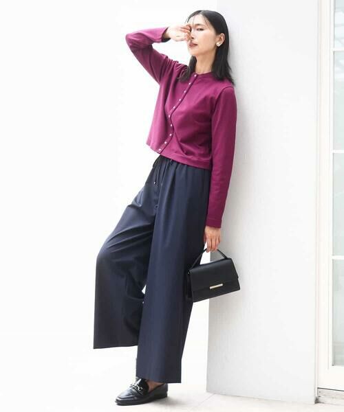 MK MICHEL KLEIN / エムケーミッシェルクラン カーディガン・ボレロ | ドット釦コンパクトニットカーディガン/洗える | 詳細20