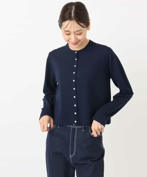 MK MICHEL KLEIN / エムケーミッシェルクラン カーディガン・ボレロ | ドット釦コンパクトニットカーディガン/洗える | 詳細30