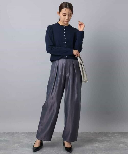 MK MICHEL KLEIN / エムケーミッシェルクラン カーディガン・ボレロ | ドット釦コンパクトニットカーディガン/洗える | 詳細4