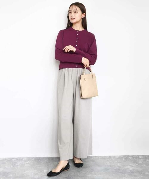 MK MICHEL KLEIN / エムケーミッシェルクラン カーディガン・ボレロ | ドット釦コンパクトニットカーディガン/洗える | 詳細7