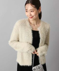 MK MICHEL KLEIN / エムケーミッシェルクラン カーディガン・ボレロ | フェザーヤーンニットカーディガン/洗える