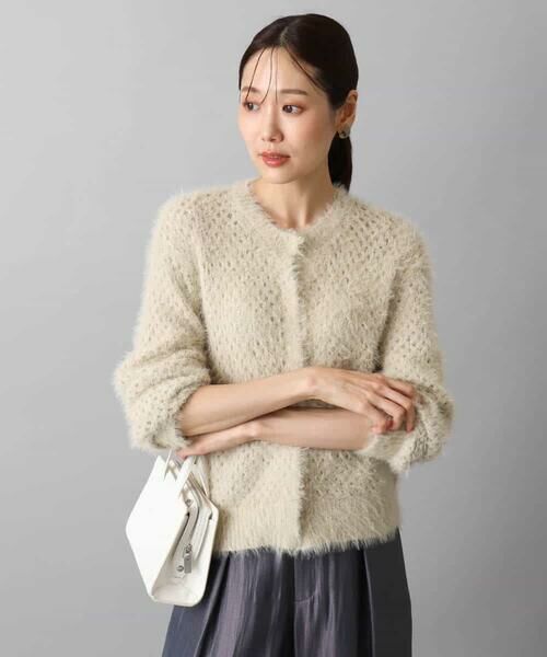 MK MICHEL KLEIN / エムケーミッシェルクラン カーディガン・ボレロ | フェザーヤーンニットカーディガン/洗える | 詳細9