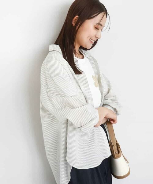 MK MICHEL KLEIN / エムケーミッシェルクラン シャツ・ブラウス | サッカーシャツブラウス/洗える | 詳細5