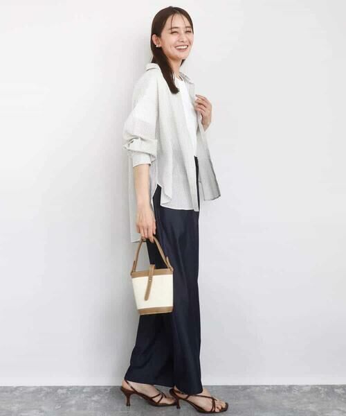 MK MICHEL KLEIN / エムケーミッシェルクラン シャツ・ブラウス | サッカーシャツブラウス/洗える | 詳細8