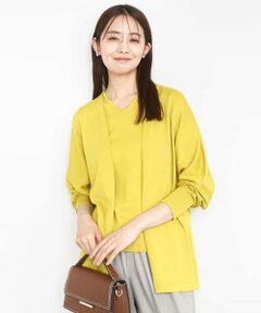 MK MICHEL KLEIN / エムケーミッシェルクラン ニット・セーター | ドルマン袖カーディガン×半袖プルオーバー ニットアンサンブル/洗える