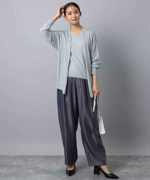 MK MICHEL KLEIN / エムケーミッシェルクラン ニット・セーター | ドルマン袖カーディガン×半袖プルオーバー ニットアンサンブル/洗える | 詳細13