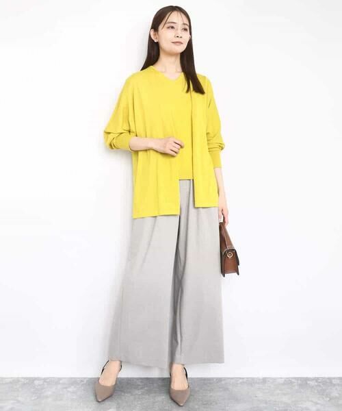 MK MICHEL KLEIN / エムケーミッシェルクラン ニット・セーター | ドルマン袖カーディガン×半袖プルオーバー ニットアンサンブル/洗える | 詳細6